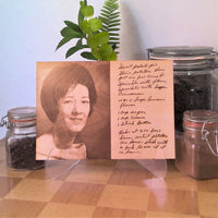 Personalized Handwritten Recipe and Photo Plaque