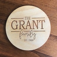 Family Name Coaster Set