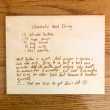 Wooden Recipe Card Custom Engraved Original Handwriting
